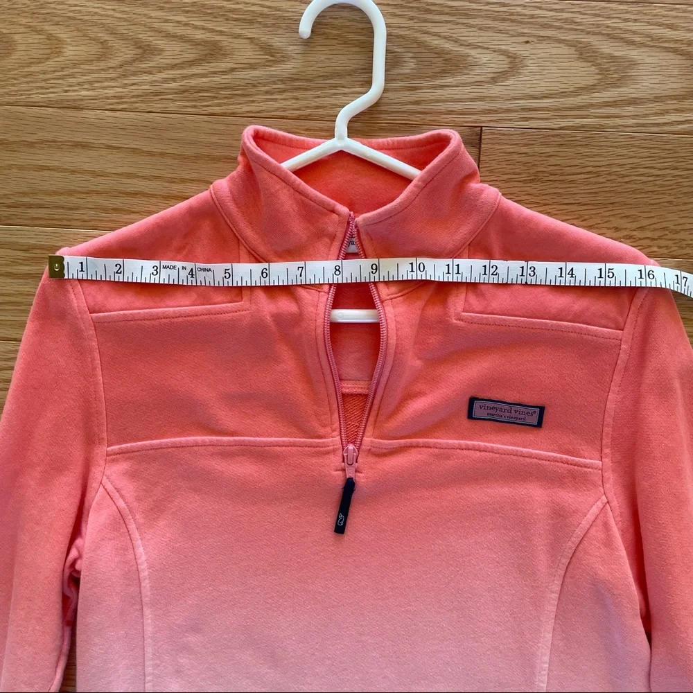 Vineyard Vines Pink Ombré Quarter Zip Shep Pullover- Size XS - Picture 2 of 5